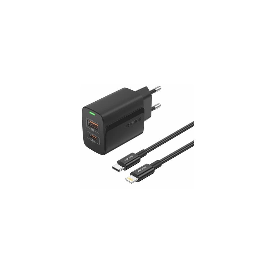 FONENG fali adapter EU66 PD 20W 1xUSB-C + 1xUSB QC3.0
